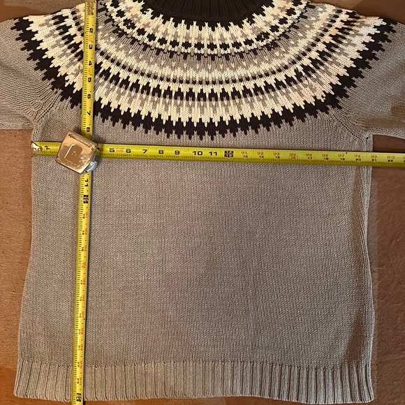 Knit Fair Isle sweater with Raglan sleeves, M - Picture 6 of 8